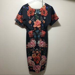 Navy & Floral ASOS Dress